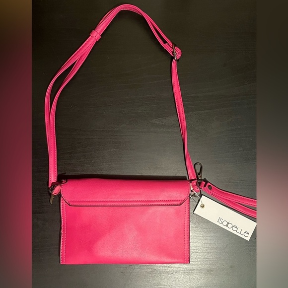 Crossbody Clutch Bag Push Lock Removable Strap Multi-pocket Wallet NWT - Picture 7 of 17